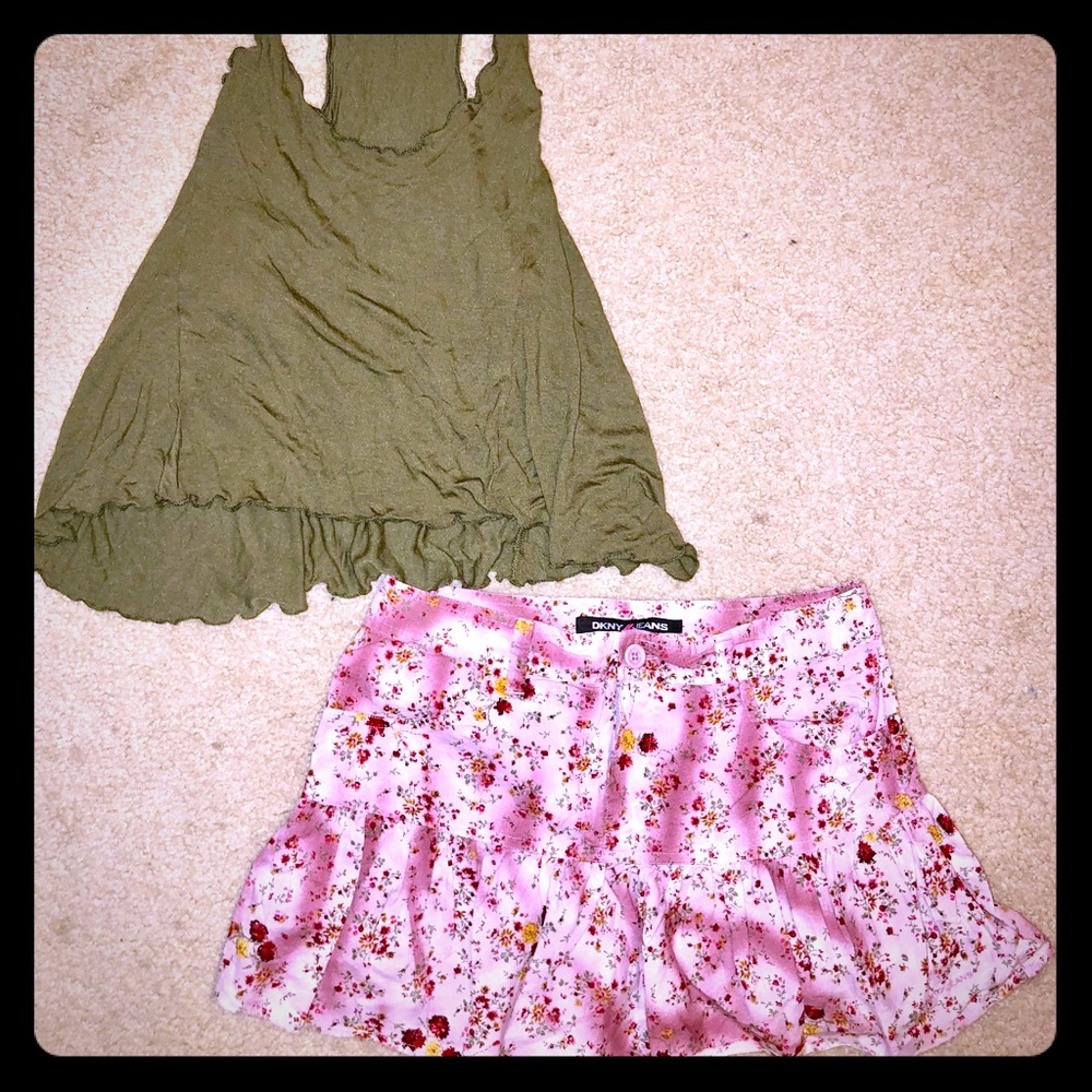 Foreign Exchange top & DKNY Mini Skirt
